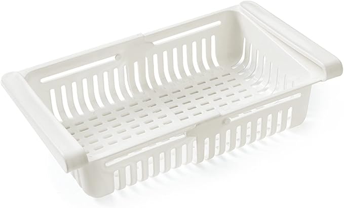 NPQPNAFC Cosmetic Jewelry Storage Box, 1PC Fridge Organizer Storage Box Refrigerator Drawer Plastic Storage Container Shelf Fruit Egg Food Storage Box Kitchen Gadgets Eggs(White)