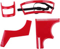 Jeorywoet Beard Shaping Tool Kit Neckline Shaving Template Guide Set Red