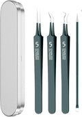 Usiveinborn Blackhead Remover Upgraded, Usiveinborn Blackhead Tweezers, Professional Upgraded Facial Blackhead Remover Tweezers, Blackhead Remover Tools Sets (A2-Green-4pcs)