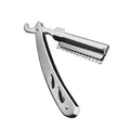 FRCOLOR Stainless Steel Manual Razor Shaver for Men Vintage Folding Straight Razor Beard Shaving Tool Eyebrow Shaping Haircut (Not Include Blade)