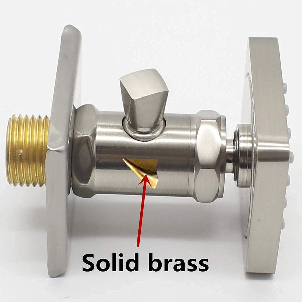 Backnets Solid Brass Independent Switch Shower Body Jets 6pcs Body Sprayer for Shower Massage Jets Wall Mount, Showerhead Can Swivel, Flow Can Be Controlled, Brushed Nickel