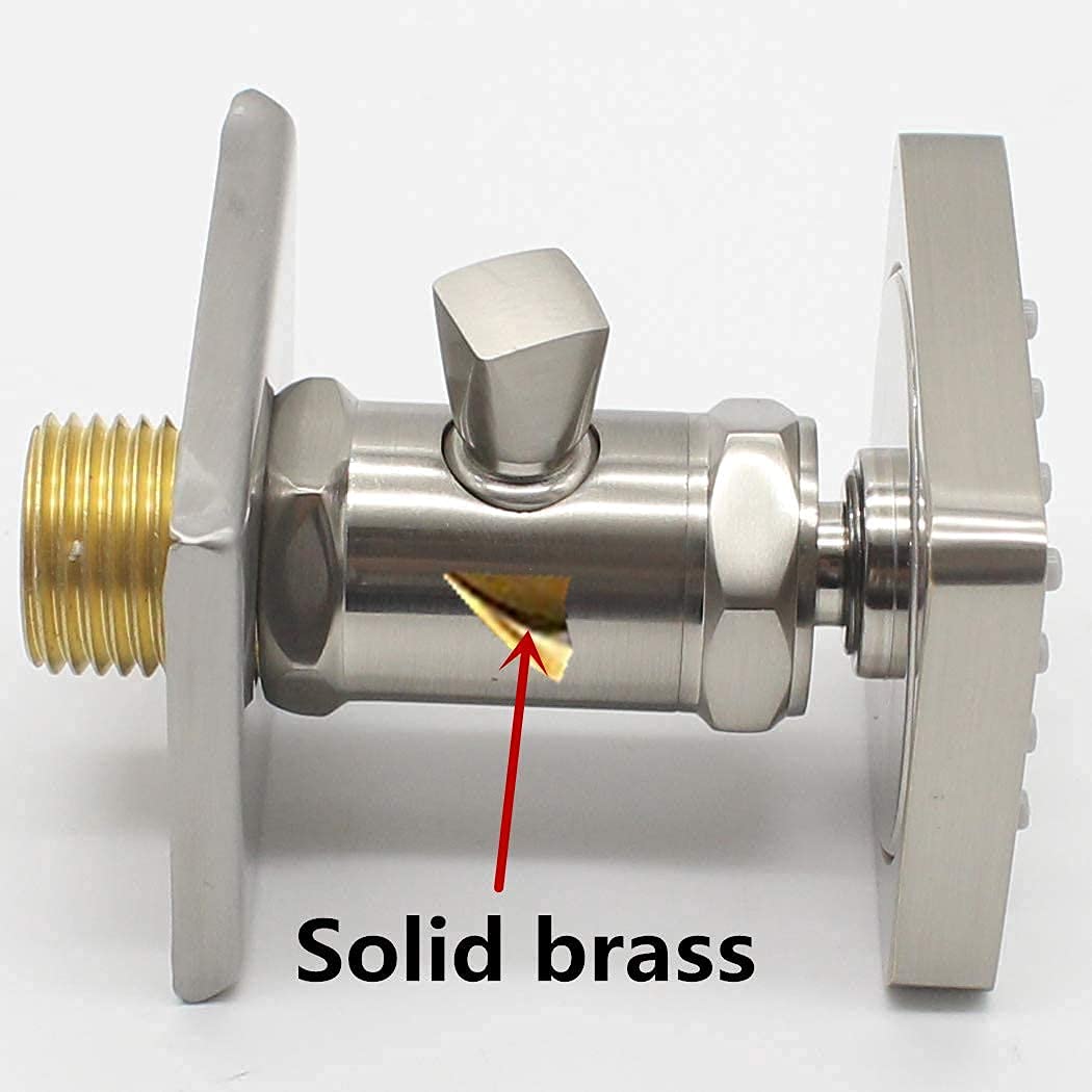 Backnets Solid Brass Independent Switch Shower Body Jets 6pcs Body Sprayer for Shower Massage Jets Wall Mount, Showerhead Can Swivel, Flow Can Be Controlled, Brushed Nickel
