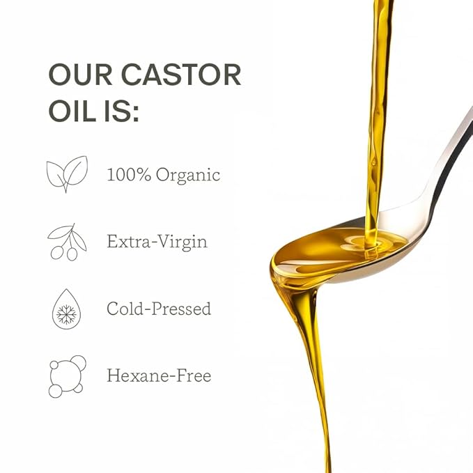 Third Layer Castor Oil Body Oil – 100% Organic, Cold-Pressed, Hexane-Free with Magnesium & Frankincense for Skin Hydration & Evening Self-Care, Night Oil (14 fl oz)