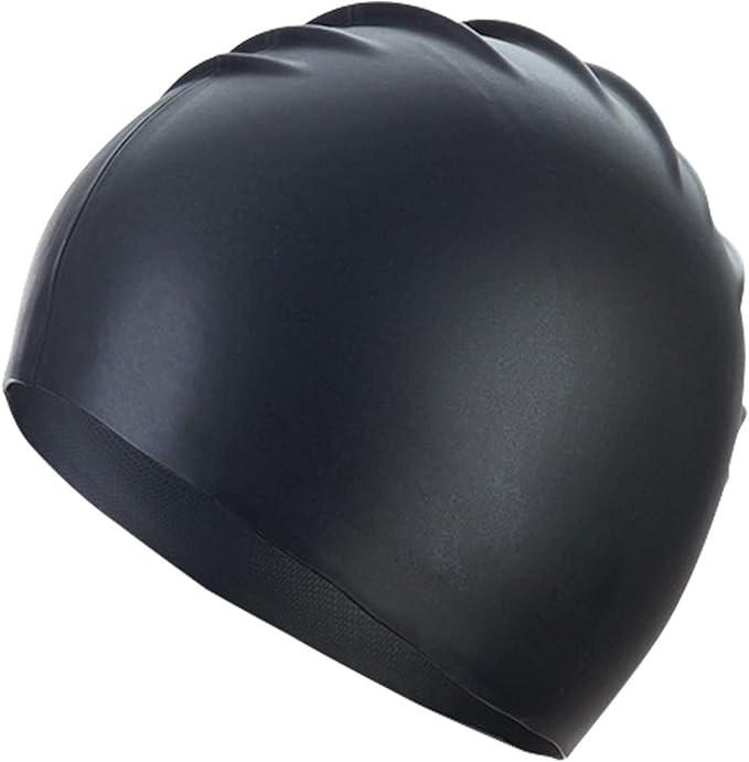 Doovid Swim Caps for Women Men Waterproof Silicone Ear Protection Long Hair High Elasticity Swimming Cap