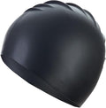 Doovid Swim Caps for Women Men Waterproof Silicone Ear Protection Long Hair High Elasticity Swimming Cap