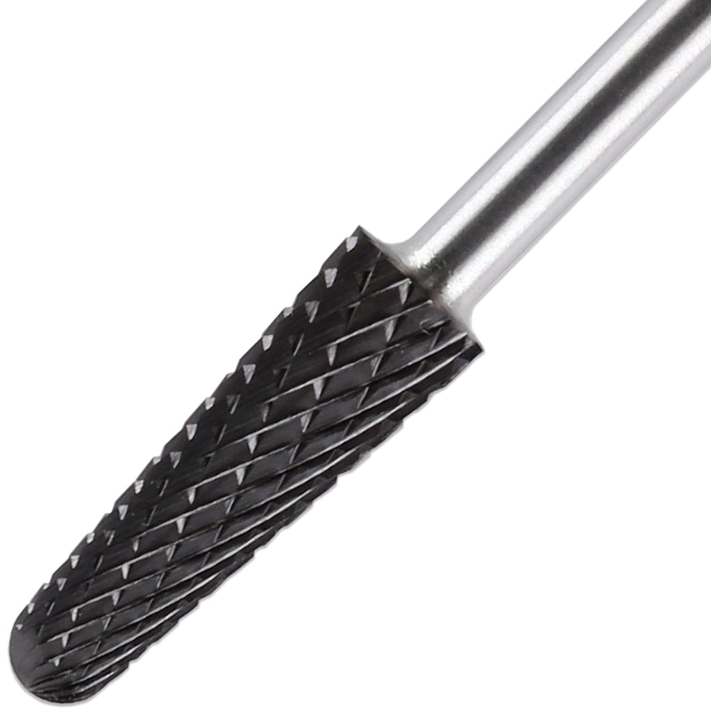 PANA USA Professional 3/32" Shank Size - Cone Shape Carbide Bit - Nail Drill Bit for Manicure Pedicure Tools Dremel Machine (Coarse, DLC Black)