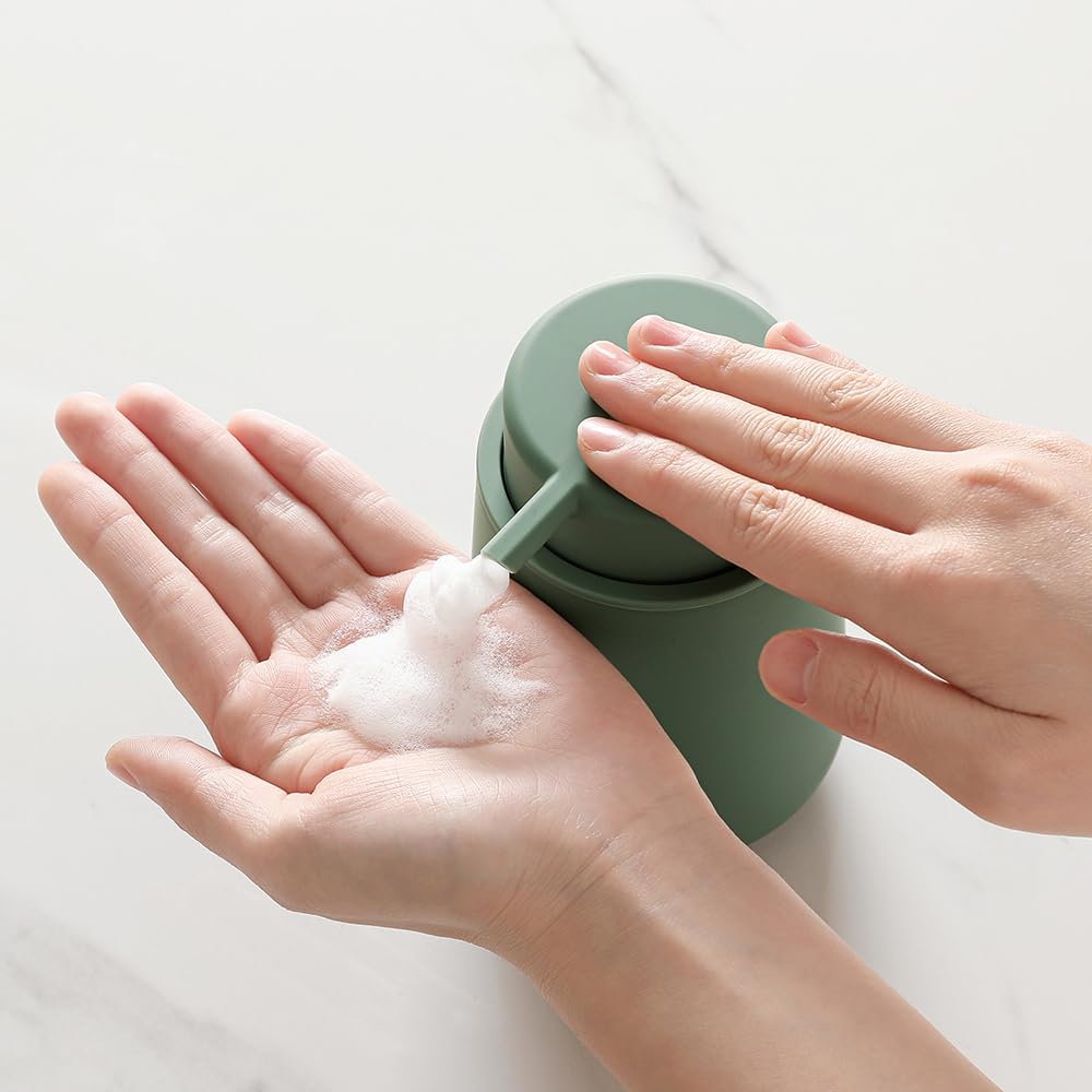 YAUKPH Sage Green Foaming Hand Soap Dispenser Plastic