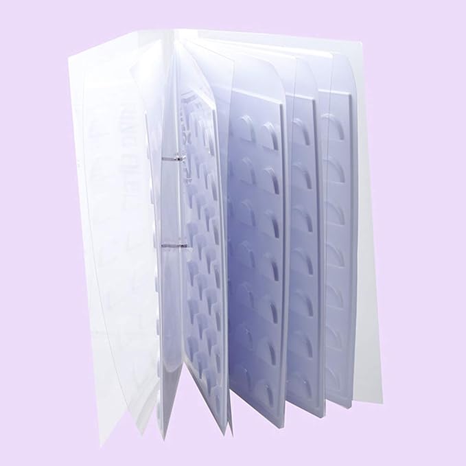sddfor 70 Pairs of Eyelash Display Card, Eyelash Storage Book, White False Eyelashes Template Catalog Storage Case