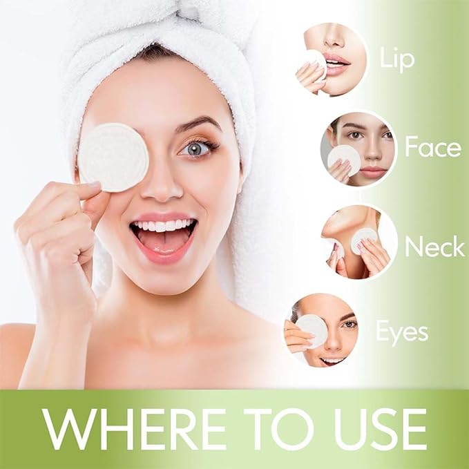 Sopurrrdy 28 Pack Reusable Makeup Remover Face Pads with Laundry Bag Washable Soft and Comfortable Cleaning Face Skin,Washable Bamboo Cotton Rounds White