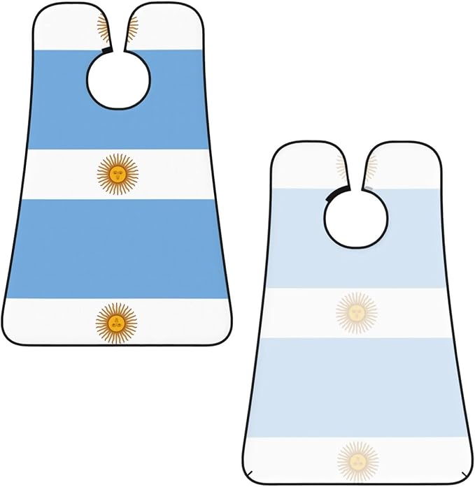 NOUZU Argentine Flag Print Beard Bib Apron For Men, Beard Hair Catcher For Men Shaving Trimming,Beard Cape Cloth