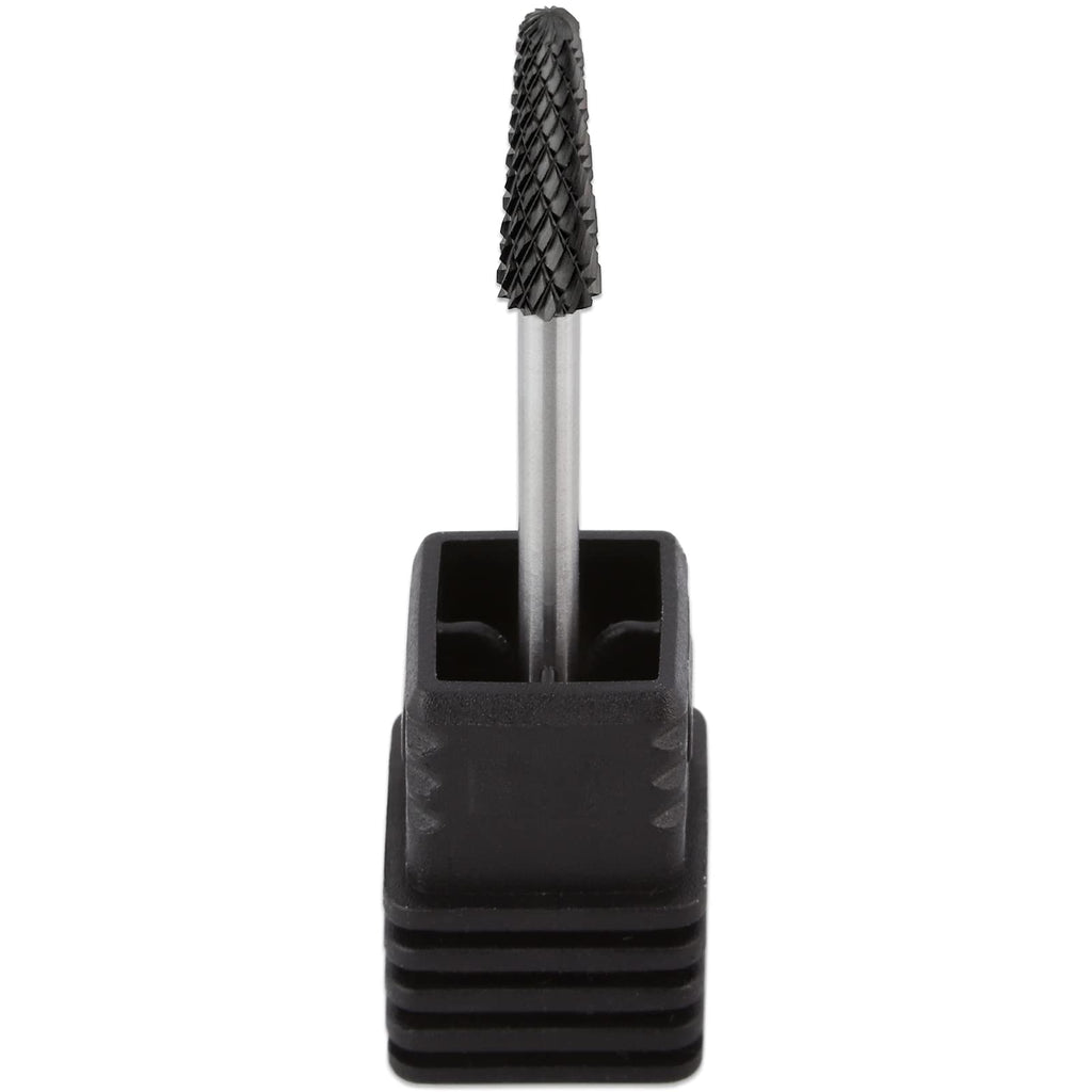 PANA USA Professional 3/32" Shank Size - Cone Shape Carbide Bit - Nail Drill Bit for Manicure Pedicure Tools Dremel Machine (Extra Coarse, DLC Black)