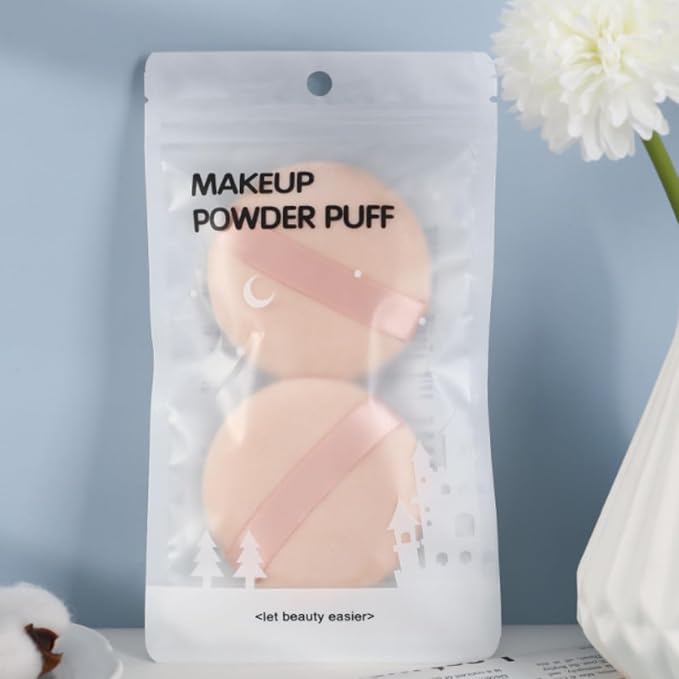 GBZW 2Pcs Powder Puff, Setting Powder Puff, Makeup Puff, Body Powder Puff, Beauty Makeup Tools, Suitable for All Skin Types (Pink)