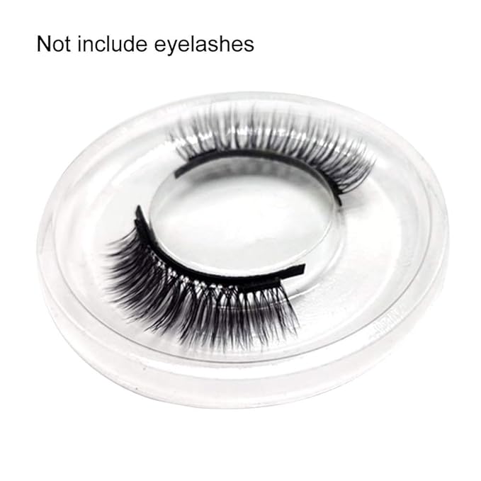 Healthcom 6 Pcs 25mm Clear Diamond Shape Empty False Eyelashes Packaging Box Case 3D Mink Lash Box Acrylic Eyelash Storage Box Holder with Trays Candy Gift Box DIY Makeup Lash Case for Women Girls