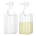 2 Pack Foaming Soap Dispenser, 15 Oz Refillable Plastic Pump, Clear
