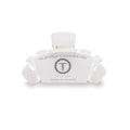 TELETIES - Large Hair Clip - Strong Grip, Bendable Teeth, Comfortable Curved Design - Ideal for Thick Hair - For All Hair Textures - Coconut White