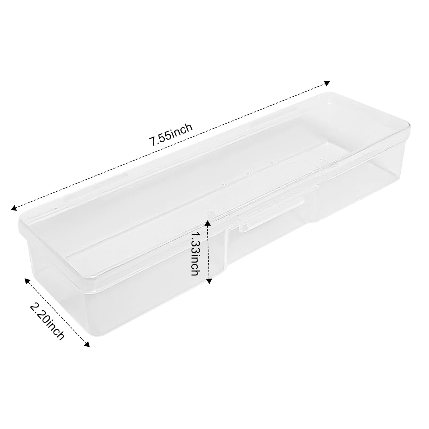 Plastic Nail Storage Manicure Tool Box, 4PCS Storage Personal Box Nail Implement Storage Box Organizer Case Box for Nail Art Pedicure Supply (Clear-4pcs, Small)