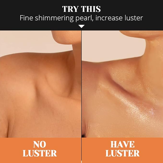 Liyalan Shimmer Body Oil 5 Color Gold 3.38 Fl Oz Face Glow Pearl Highlighter Illuminator Body Makeup Shine Glitter Gold Liquid Taning