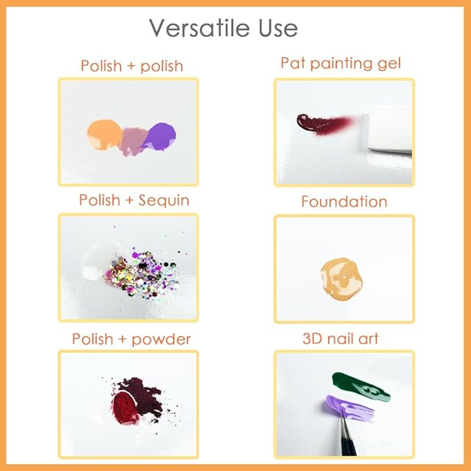 MOEPAK Disposable Gel Nail Polish Palette Mixing Paper Waterproof Nail Pigment Powder Palette Portable Makeup Mixing Palette Paper for Nail Art Manicure Mixing Tools (3 * 3in)