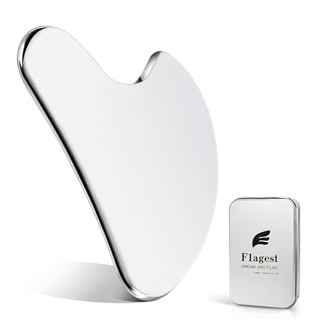 Flagest Stainless Steel Gua Sha Facial Tools, Metal Guasha Tool for Face