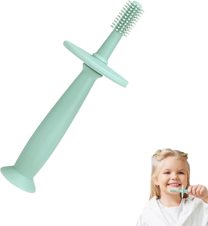 Infant Toothbrush – 360° Toothbrush, Suction Base | Soft Silicone