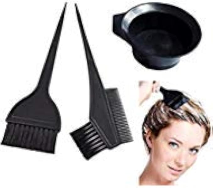 3 Pcs Professional Salon Hair Coloring Dyeing Kit - Dye Brush & Comb/Mixing Bowl/Tint Tool by Marketing Eye USA Inc.