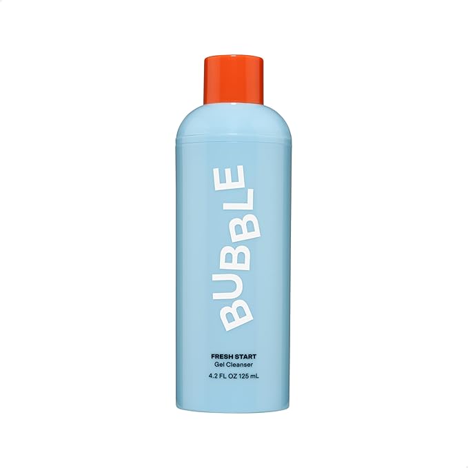 Bubble Skincare Fresh Start Gel Cleanser - Gentle Exfoliating Face Wash for Oily Skin - Gel Cleanser with Aloe Vera Juice + Caffeine to Protect and Soothe Complexion - Summer Skincare Essential(125ml)