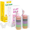 Clay Mask Set 20 Pods, Face Mask Skin Care, Green Tea, Turmeric, Dead Sea Mud, Rose, 24K Gold, Eggplant, Avocado, Mud Mask Deep Cleansing Skin, Blackhead Removal, Men & Women Facial Mask