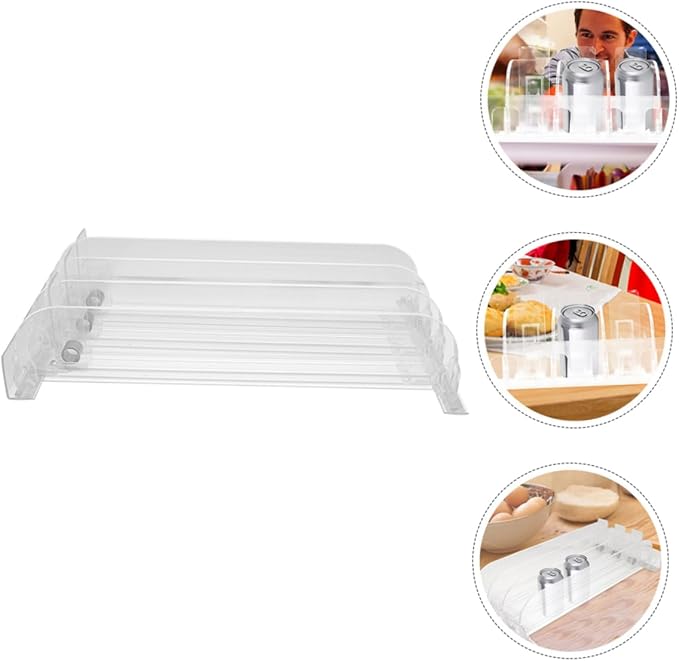 Luxshiny Automatic Drink Pusher for Refrigerators Compact Shelf Organizer for Beverages Snacks Cosmetics Display Sturdy Design for Convenience Store Home Use