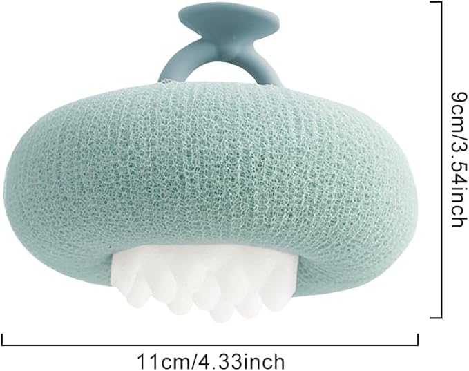 2Pack 2-in-1 Sunflower Bath Ball with Suction Cup, Super Soft Exfoliating Bath Sponge & Loofah Brush, Upgraded 2025 Shower Cleaning Tool for Women & Men (Pink+Cyan)