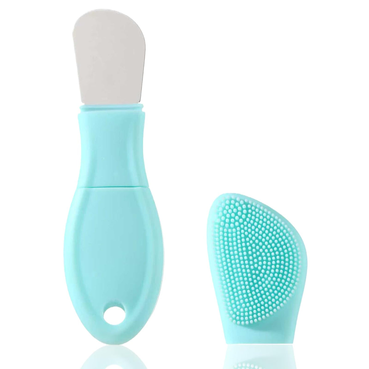 YUSAGO Multifunctional Face Washing Brushes,2 in 1 Pore Cleaning Brush & Blackhead Scraper,Pimple Extractor for Women Men,Face Scraper Skin Spatula,Pore Scrubber for Deep Cleansing.(Gray)