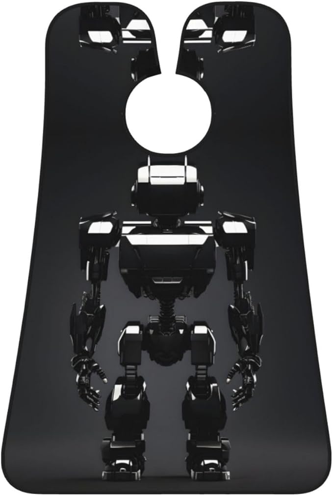 Black Robot Print Beard Bib Apron For Men, Beard Hair Catcher For Men Shaving Trimming,Beard Cape Cloth