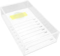 ARTIBETTER Grafted Eyelash Storage Box with Cover, White Jade Eyelash Organizer Tray for Lash Extensions, False Lashes Storage Case for Beauty Salon and Personal Use