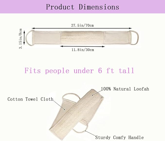 haikuluo Natural Loofah Back Scrubber,1 Pack