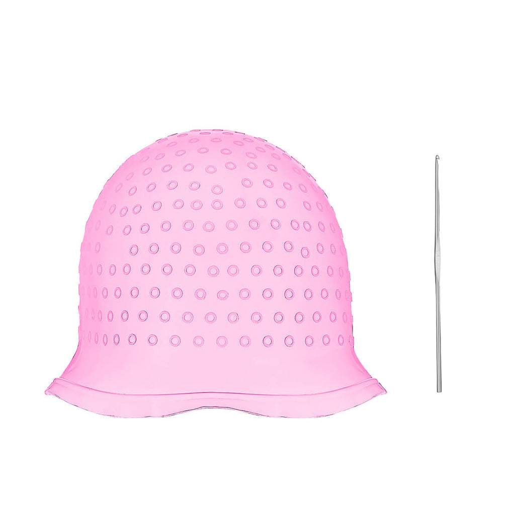1 Pieces Professional Reusable Hair Coloring Highlighting Cap, Reusable Salon Coloring Tool, White, Blue, Pink (Blue)