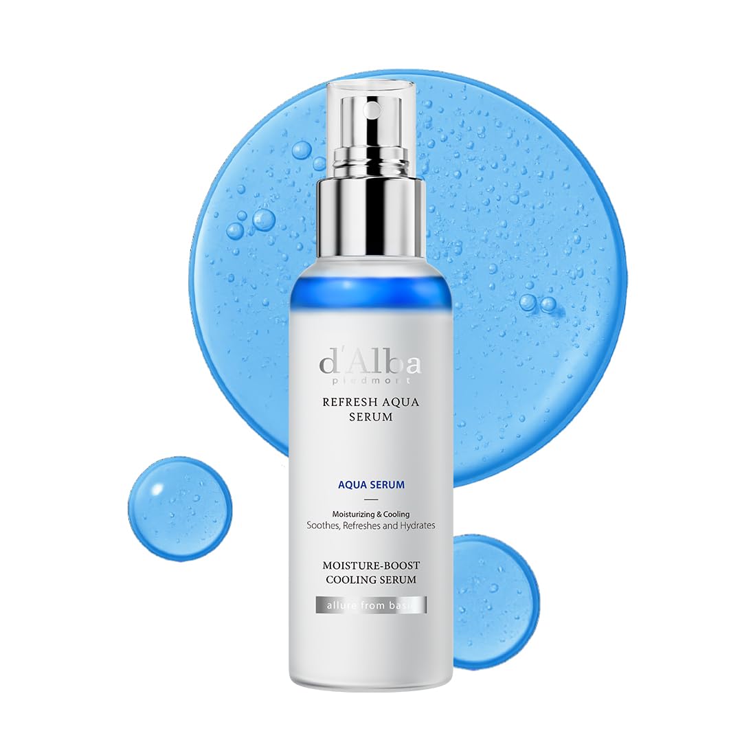 d'alba Piedmont White Truffle Vital Spray Serum, Vegan Skin Care, Calming and Hydrating Facial Mist for Red and Sensitive Skin, Glow Serum, Surfactant Free, Korean Skin Care (3.38 fl oz.)
