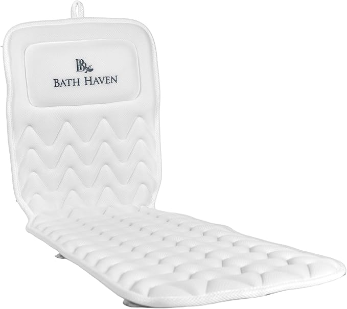 Bath Pillow for Tub, Soft 3D Mesh Full Body Mat with Head Neck Back Support
