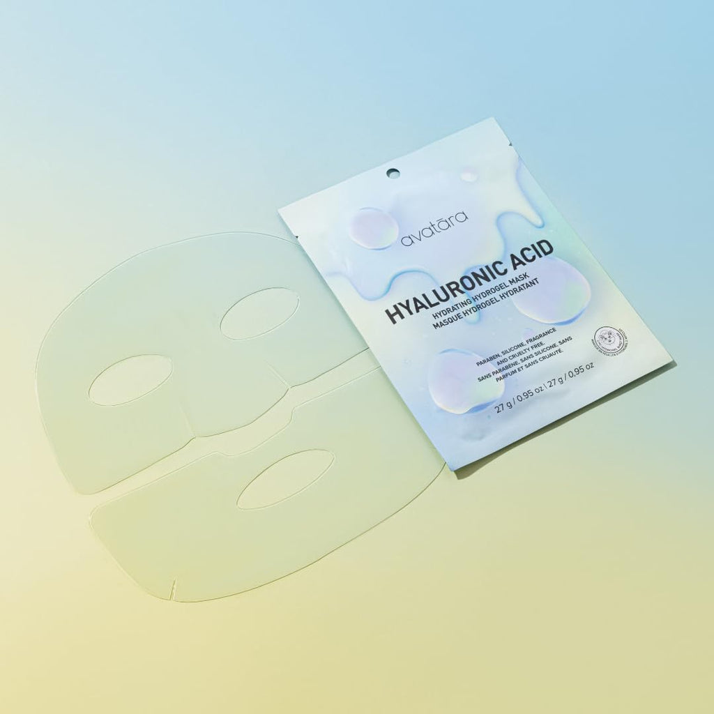 Avatara High-Key Glow Water-Gel and Hydrogel Sheet Mask Variety 8-Pack - Hyaluronic Acid, Vitamin C, and Lyocell Fiber Korean Beauty Face Masks for Tween, Teen and All Skin