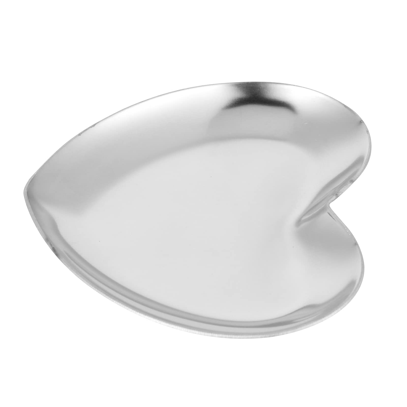 Heart Shaped Art Palette - Stainless Steel Nail Art Palette for DIY Paint Mixing - Silver