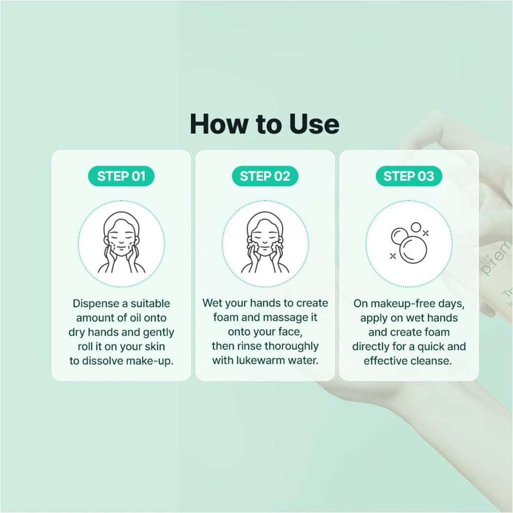 MAKE P:REM Safe Me. Relief Moisture Cleansing Oil, Deep Pore Cleansing Makeup Remover for Oily Skin, All Skin Types, Gentle Blackhead Remover, Korean Skin Care, 7.1 fl.oz. (210mL)