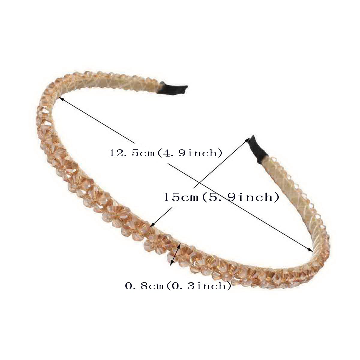 Cuizhiyu Crystal Rhinestone Headbands for Women Girls 4Pack (Color A)