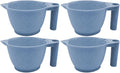 minkissy Hair Dye Mixing Bowls Set of 4 with Ergonomic Handles Portable Color Bowls for Hair Salon and Diy Home Use 6.69X3.54X6.29In Reusable Color Mixing Bowls
