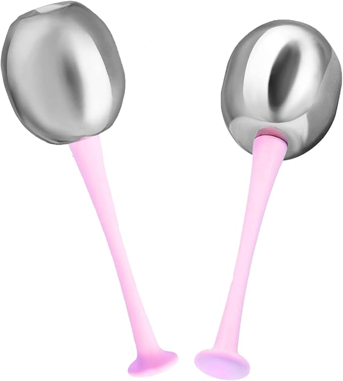 OSRSR Ice Globes Cryo Sticks Facial Massage Tools, Skin Care Unbreakable Stainless Steel Beauty Cold Roller for Face Eyes & Neck, Gifts for Women Mom Wife Girlfriend