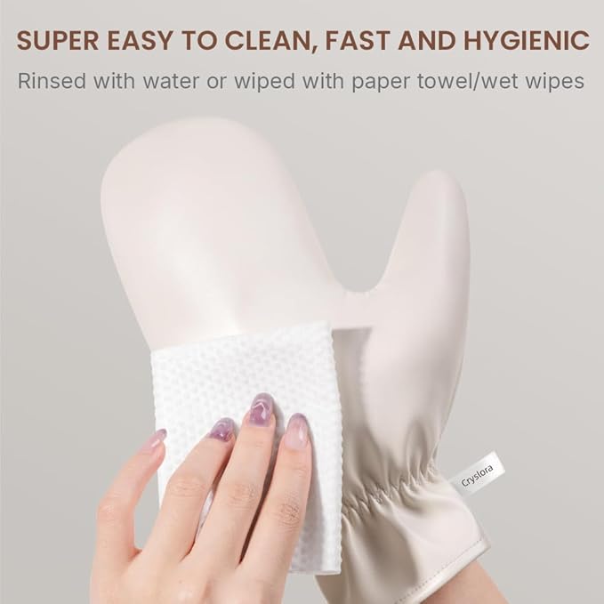 Cryslora Tanning Mitt, Lotion applicator, Washable Self Tanner Glove (Right and Left Hands)