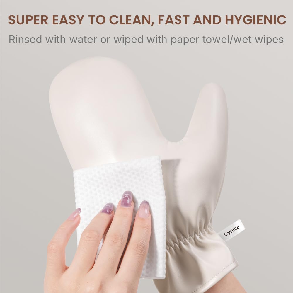 Cryslora Tanning Mitt, Lotion applicator, Washable Self Tanner Glove (Right and Left Hands)
