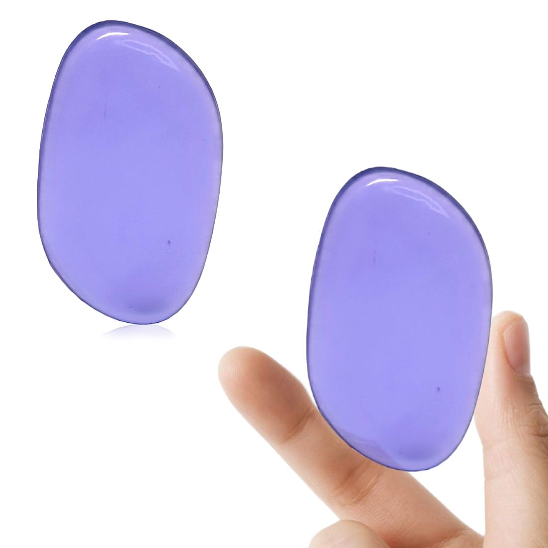 ZHome Washable Silicone Sponge Jelly Applicator for Cream Gel Foundation - Face Silisponge Cosmetic Beauty Makeup Tools Blender White 2PCS