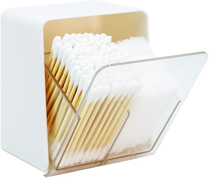 Artilife Bathroom Qtip Holder Canisters, Vanity Countertop Storage Organizer for Cotton Swabs, Rounds, Balls