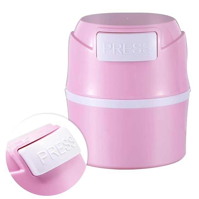 Embagol Eyelash Glue Storage Container Tank - Adhesive Jar Stand Makeup Case Cosmetic Storage Tank - Pink