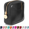 Embla Clear Cosmetic Bag Makeup Case, Clear Zipper Make Up Pouch and Toiletry Travel Tote, Cute Skincare Pouches for Women Girls, Preppy Purse Cosmetic Organizer, Mini Makeup Bags, Black