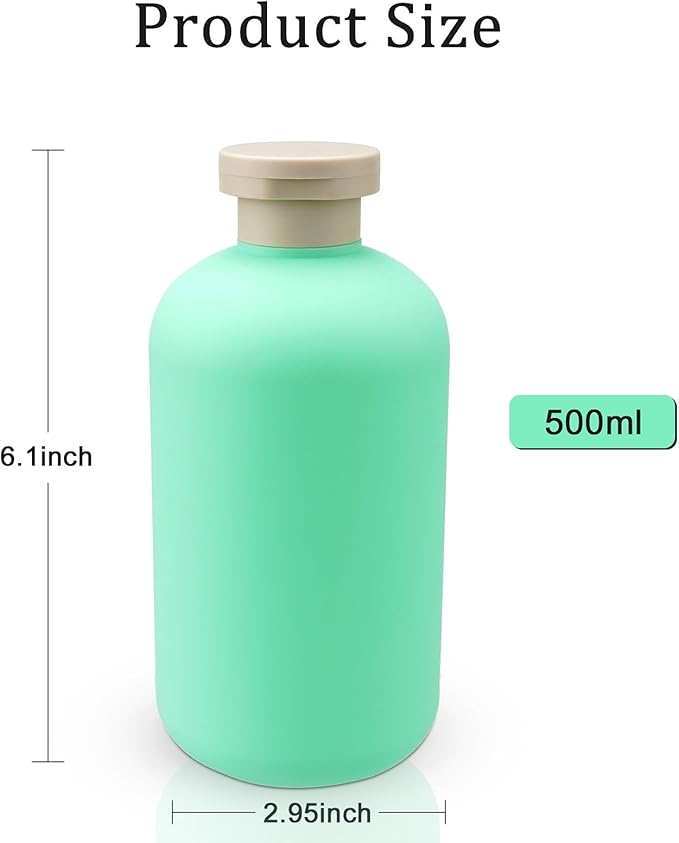 Wowang Shampoo and Conditioner Bottles 16.9oz 2 Pack Travel Bottles for Toiletries
