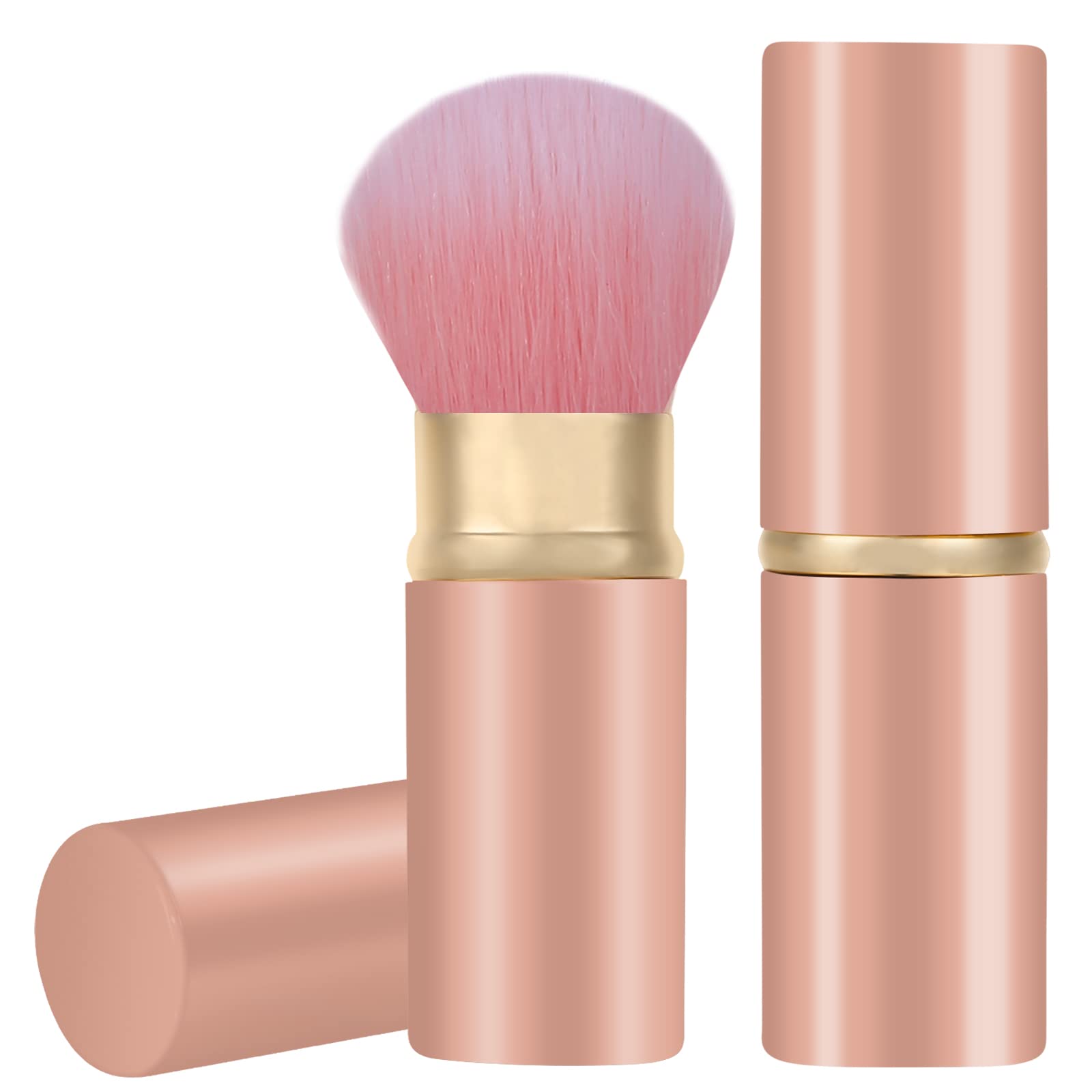 Retractable Kabuki Makeup Brush, Travel Face Blush Brush
